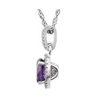 Halo-Style Birthstone Necklace