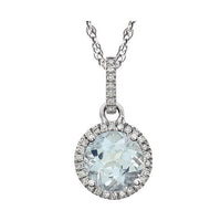 Halo-Style Birthstone Necklace