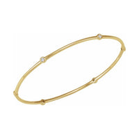 Bezel-Set Bangle Bracelet