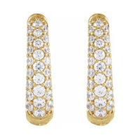 Accented U-Hoop Earrings