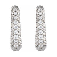 Accented U-Hoop Earrings