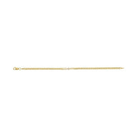 Bezel-Set Solitaire Curb Link Bracelet