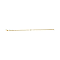 Bezel-Set Solitaire Curb Link Bracelet