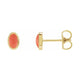 Oval Bezel-Set Cabochon Earrings
