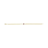 Bezel-Set Solitaire Curb Link Bracelet