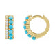 Accented Cabochon Hoop Earrings
