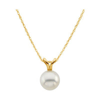 Solitaire Pearl Necklace