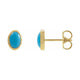 Oval Bezel-Set Cabochon Earrings