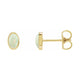 Oval Bezel-Set Cabochon Earrings