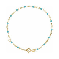 2 mm Enamel Bead Adjustable Chain