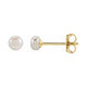 Button Pearl Stud Earrings