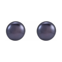 Button Pearl Stud Earrings