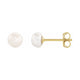 Button Pearl Stud Earrings