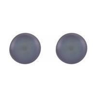 Button Pearl Stud Earrings