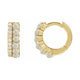 Accented Cabochon Hoop Earrings
