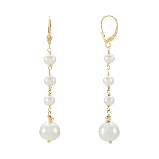 Graduated Pearl Earrings
