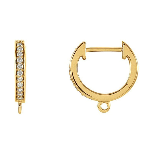Accented Click-In Hoop Earring Top