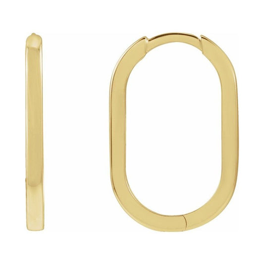 Elongated Hoop Earrings