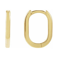 Elongated Hoop Earrings