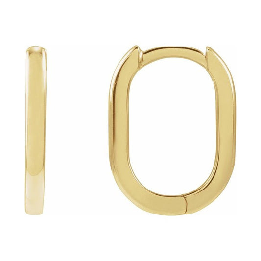 Elongated Hoop Earrings