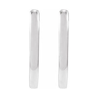 Elongated Hoop Earrings