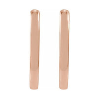 Elongated Hoop Earrings