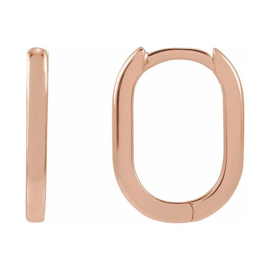 Elongated Hoop Earrings