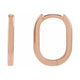 Elongated Hoop Earrings