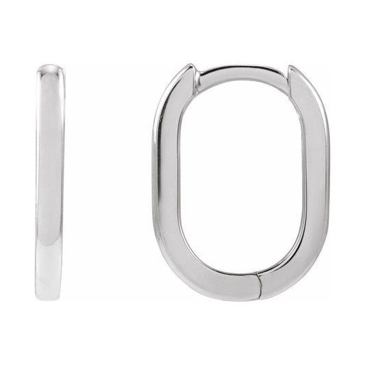 Elongated Hoop Earrings