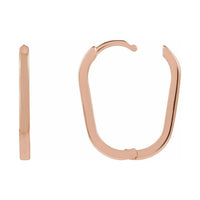 Elongated Hoop Earrings