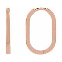 Elongated Hoop Earrings