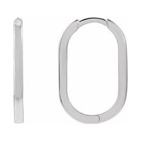 Elongated Hoop Earrings