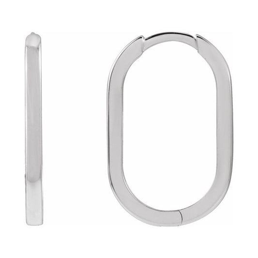 Elongated Hoop Earrings