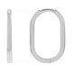 Elongated Hoop Earrings