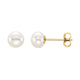 Button Pearl Stud Earrings