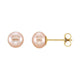 Button Pearl Stud Earrings