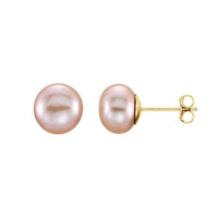 Button Pearl Stud Earrings