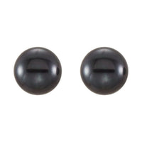 Button Pearl Stud Earrings