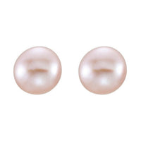 Button Pearl Stud Earrings