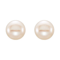 Button Pearl Stud Earrings