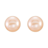 Button Pearl Stud Earrings