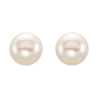 Button Pearl Stud Earrings