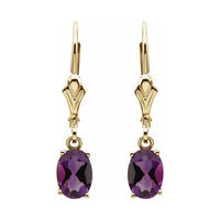 Oval 4-Prong Earrings