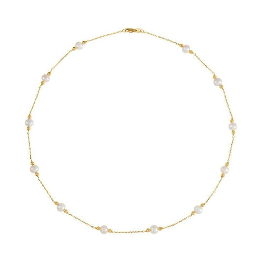 Pearl Station Necklace