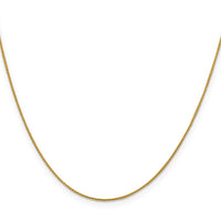 18K Leslies 1mm D/C Spiga Chain