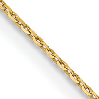18K Leslies 1.15mm D/C Cable Chain