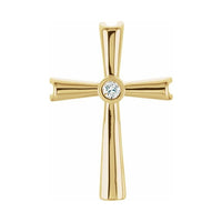 Solitaire Cross Pendant