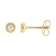 Round Bezel-Set Youth Stud Earrings