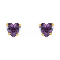 Heart Snap-In Youth Stud Earrings
