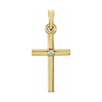 Birthstone Cross Pendant